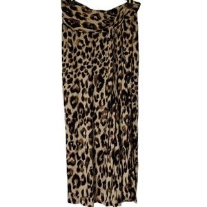 Chicos leopard long skirt, size 1.